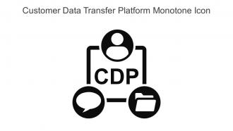 Customer Data Transfer Platform Monotone Icon In Powerpoint Pptx Png And Editable Eps Format