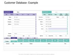 Customer database example customer relationship management process ppt themes