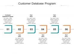 Customer database program ppt powerpoint presentation inspiration professional cpb
