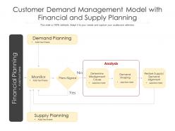 Customer demand management model with financial and supply planning