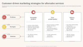 Customer Driven Marketing Strategies For Aftersales Services