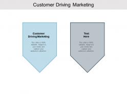 Customer driving marketing ppt powerpoint presentation gallery visual aids cpb