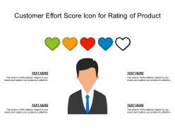 Customer Effort Score Icon For Rating Of Product