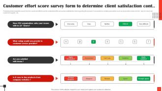 Customer Effort Score Survey Powerpoint Ppt Template Bundles Survey Customizable Professionally