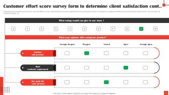 Customer Effort Score Survey Powerpoint Ppt Template Bundles Survey Compatible Professionally