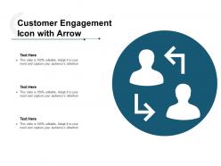 Customer engagement icon with arrow