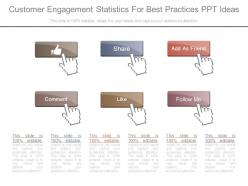 Customer engagement statistics for best practices ppt ideas