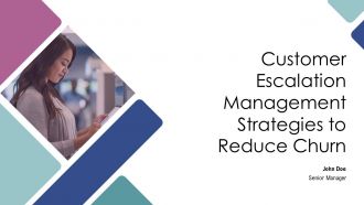 Customer Escalation Management Strategies To Reduce Churn PPT Structure AT