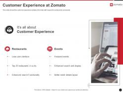 Customer Experience At Zomato Zomato Investor Funding Elevator Ppt Graphics
