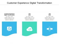 Customer experience digital transformation ppt powerpoint presentation outline demonstration cpb