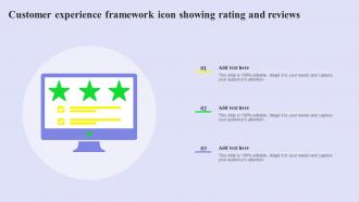 Customer Experience Framework Icon Showing Rating And Reviews