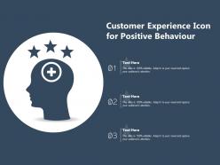 Customer experience icon for positive behaviour