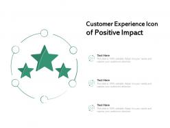Customer experience icon of positive impact