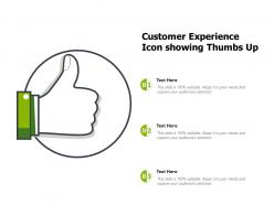 Customer Experience Icon Showing Thumbs Up
