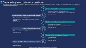 Customer Experience Improvement Steps To Improve Customer Experience