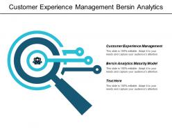 Customer experience management bersin analytics maturity model marketing strategies cpb