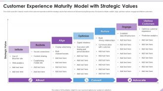 Customer Experience Maturity Model With Strategic Values