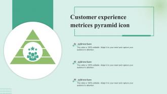 Customer experience metrices pyramid icon