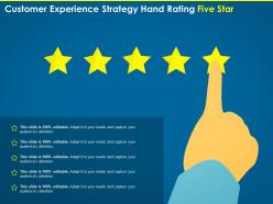 Customer experience strategy hand rating five star