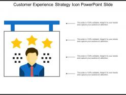 Customer Experience Strategy Icon Powerpoint Slide
