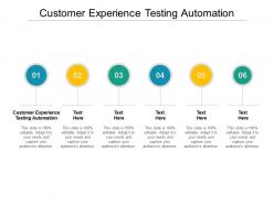Customer experience testing automation ppt powerpoint presentation ideas visuals cpb