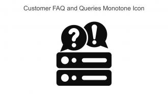 Customer FAQ And Queries Monotone Icon In Powerpoint Pptx Png And Editable Eps Format