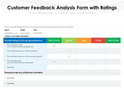 Customer Feedback Analysis Form With Ratings