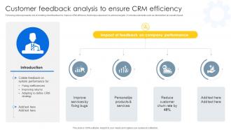 Customer Feedback Analysis To Ensure Sales CRM Unlocking Efficiency And Growth SA SS