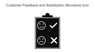 Customer Feedback And Satisfaction Monotone Icon In Powerpoint Pptx Png And Editable Eps Format