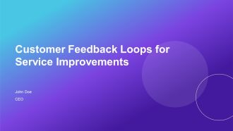 Customer Feedback Loops For Service Improvements PPT Presentation AT
