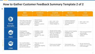 Customer Feedback Summary Table Edu Ppt