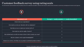 Customer Feedback Survey Using Rating Scale Customer Retention Plan To Prevent Churn