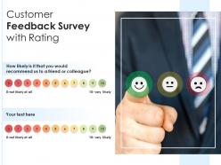 Customer feedback survey with rating