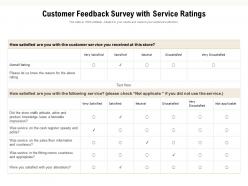 Customer Feedback Survey With Service Ratings