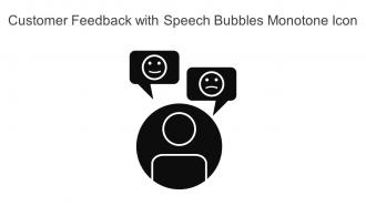 Customer Feedback With Speech Bubbles Monotone Icon In Powerpoint Pptx Png And Editable Eps Format