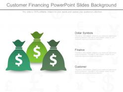 Customer financing powerpoint slides background