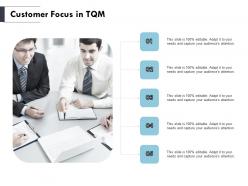 Customer focus in tqm teamwork ppt powerpoint presentation outline vector