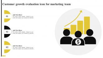 Customer Growth Evaluation Icon For Marketing Team