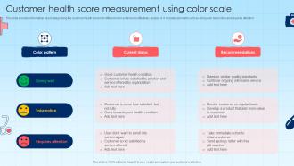 Customer Health Score Measurement Using Color Scale