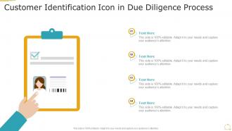 Customer Identification Icon In Due Diligence Process