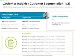 Customer Insights Customer Segmentation Target Ppt Show Icon