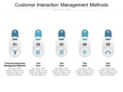 Customer interaction management methods ppt powerpoint presentation pictures format cpb