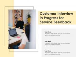 Customer interview in progress for service feedback