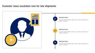 Customer Issue Escalation Icon For Late Shipments