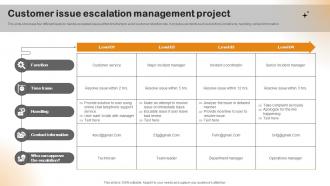 Customer Issue Escalation Management Project