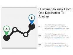 Customer journey from one destination to another