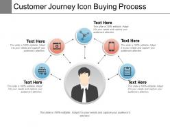 Customer journey icon buying process ppt samples