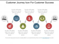 Customer journey icon for customer success ppt slide