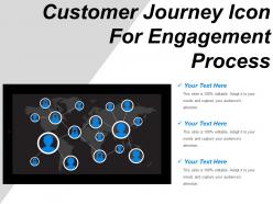 Customer journey icon for engagement process ppt slide show