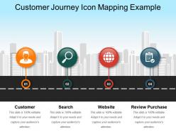Customer journey icon mapping example ppt slide styles